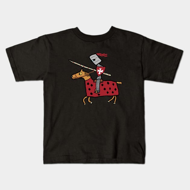 Jousting Kids T-Shirt by Mark Ewbie